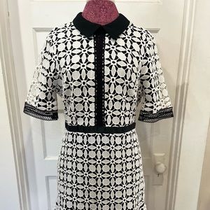 Just Me Black and White lace dress. Size L